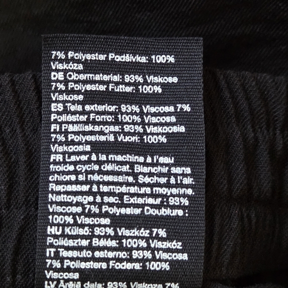& Other Stories Elastic Waist Trousers Pants Black Size 4 - Picture 7 of 8